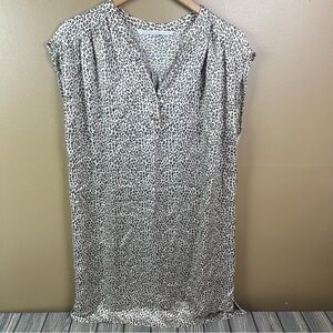 Twelfth Street by Cynthia Vincent 100% Silk Tunic Sleeveless Cheetah Print Med